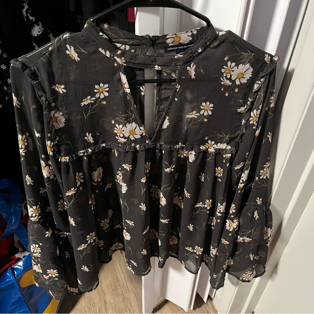 American eagle sheer long sleeve